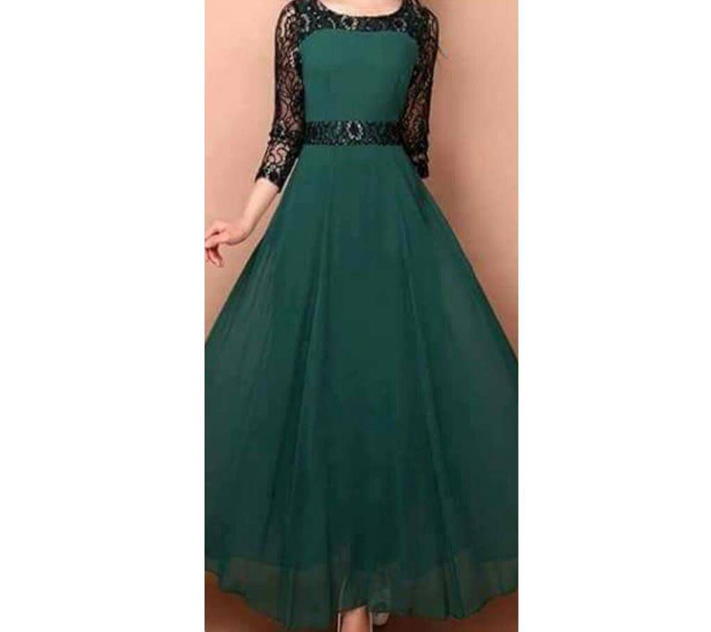 Ladies stitched long gown 