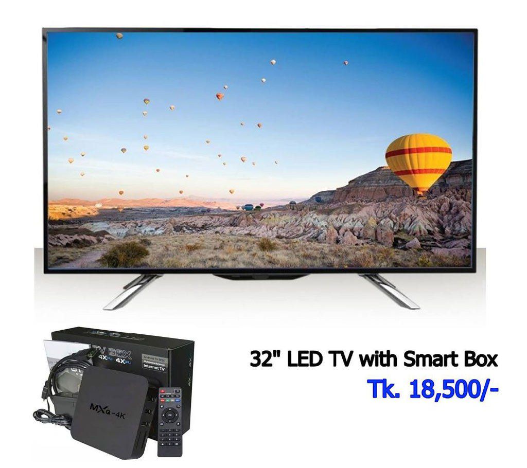 32"LED TV with ANDROID tv BOX- COMBO 