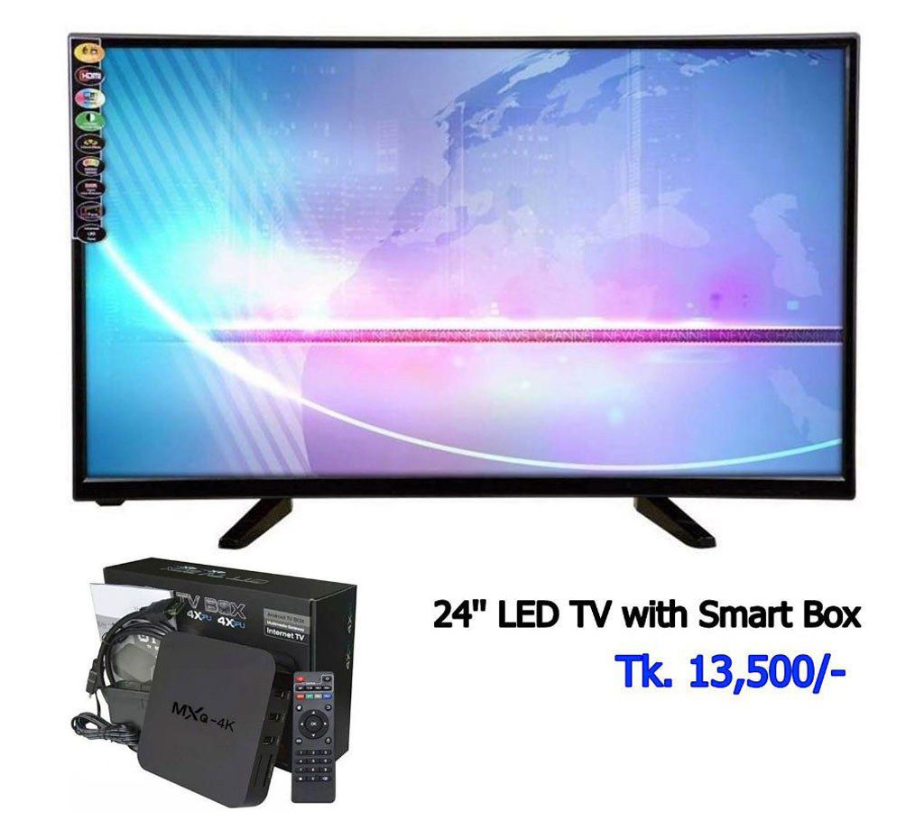 24" LED TV with android box (combo) 