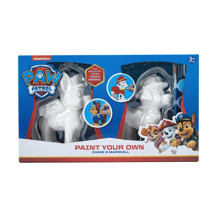 Nickelodeon PAW Patrol Paint Your Own Chase and Marshall Set