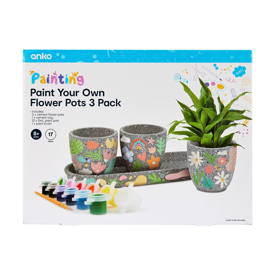 Paint Your Own Flower Pots Kit