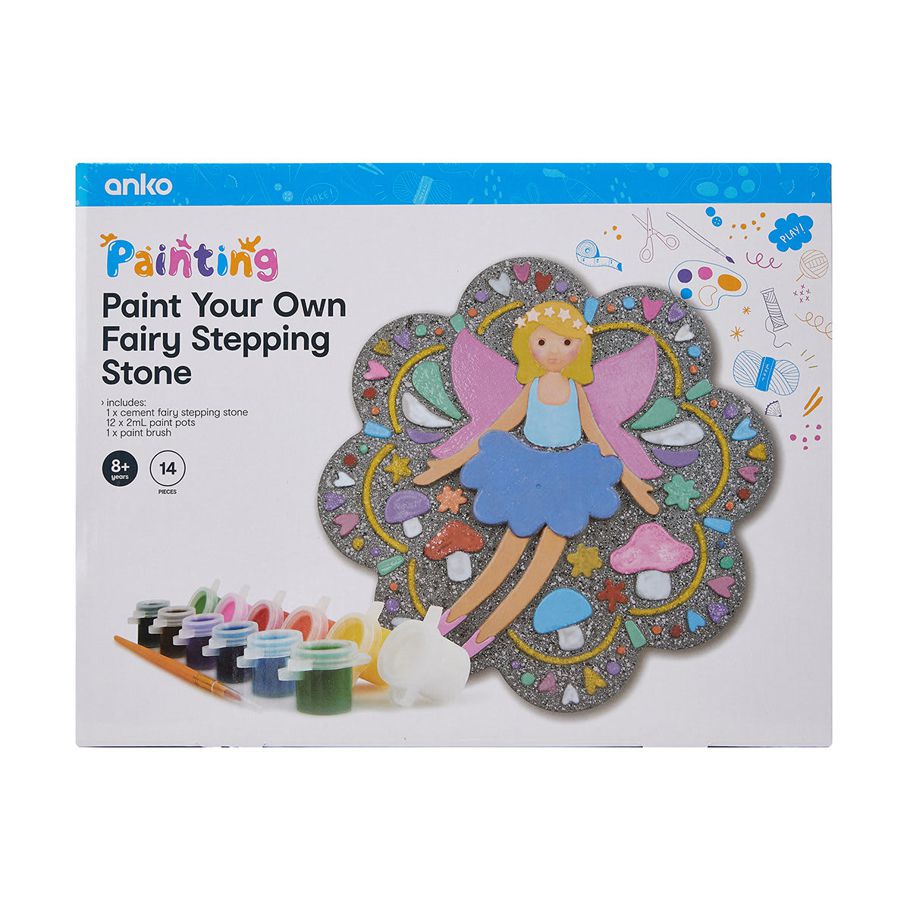 14 Piece Paint Your Own Fairy Stepping Stone