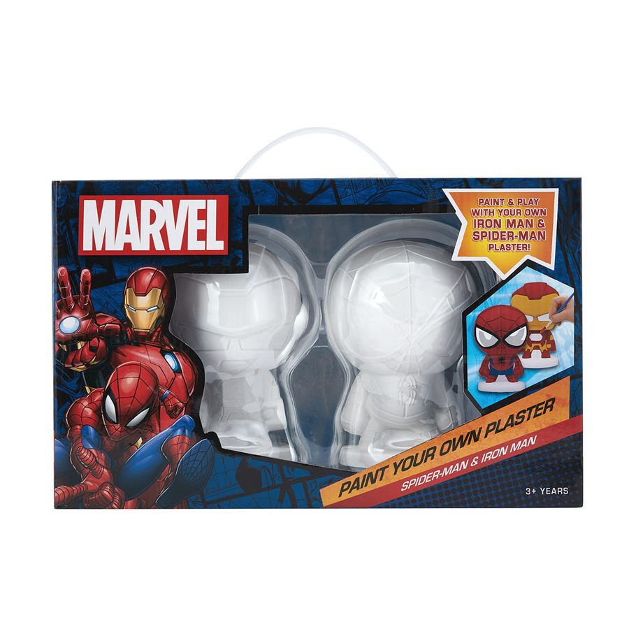 Marvel Paint Your Own Plaster Spider-Man and Iron Man Set