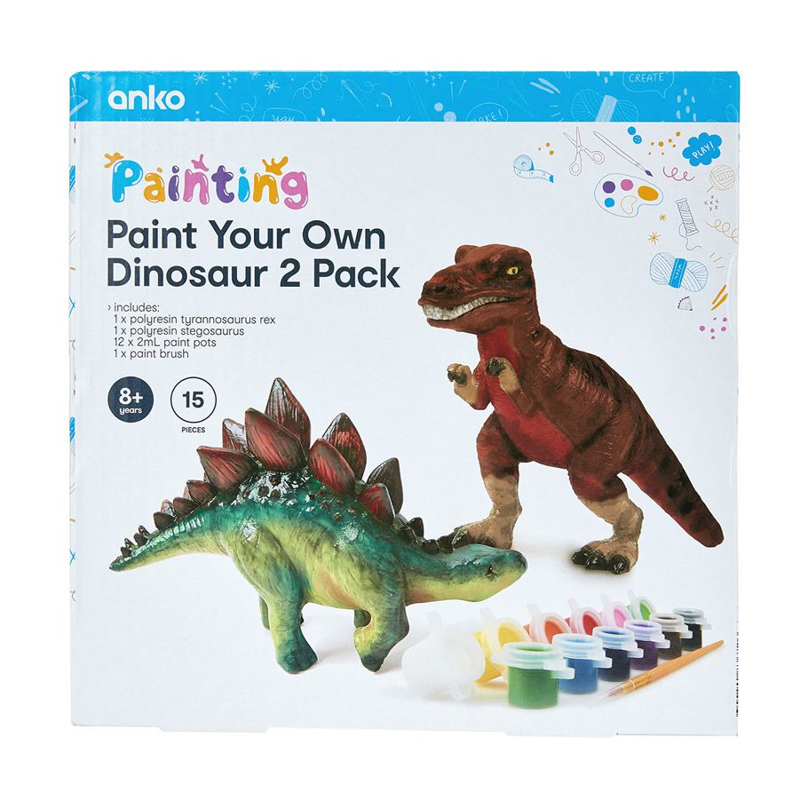 2 Pack Paint Your Own Dinosaur