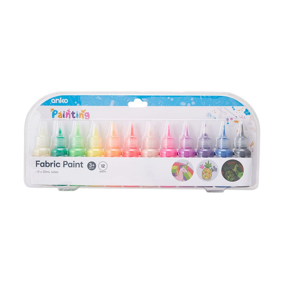 12 Pack Fabric Paint