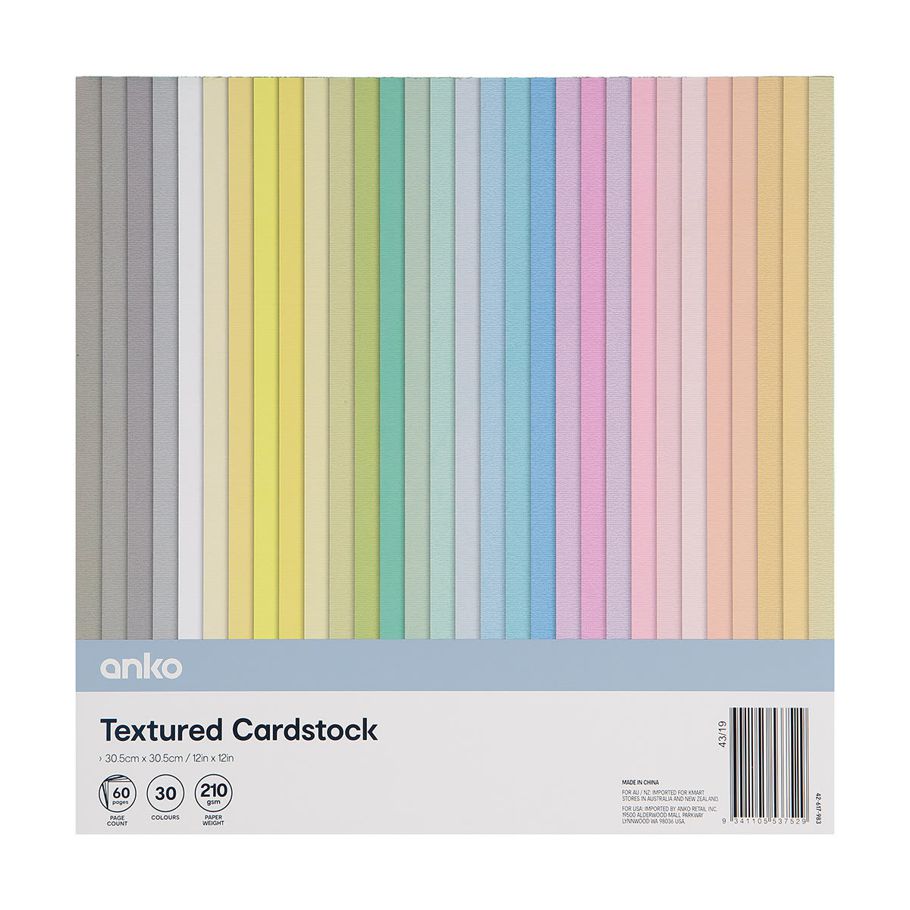 60 Pack Textured Cardstock