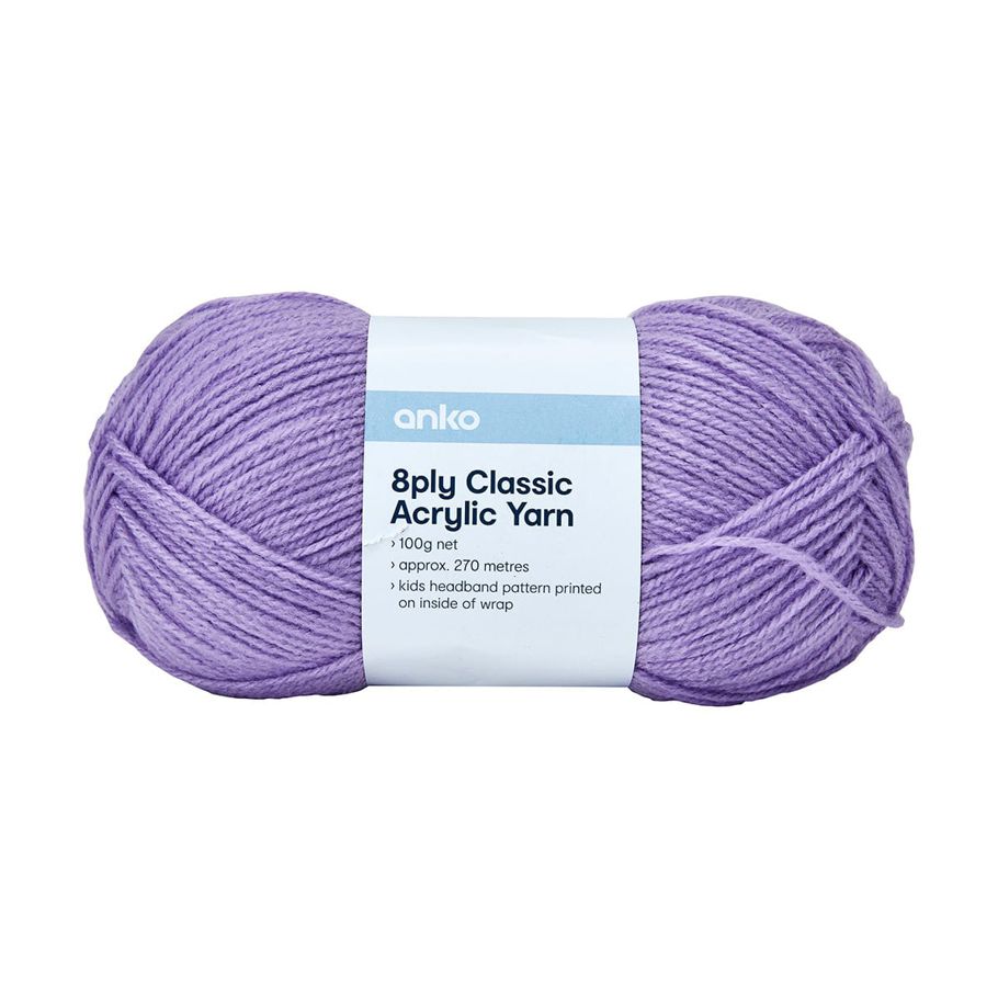 8 Ply Classic Acrylic Yarn - Lilac