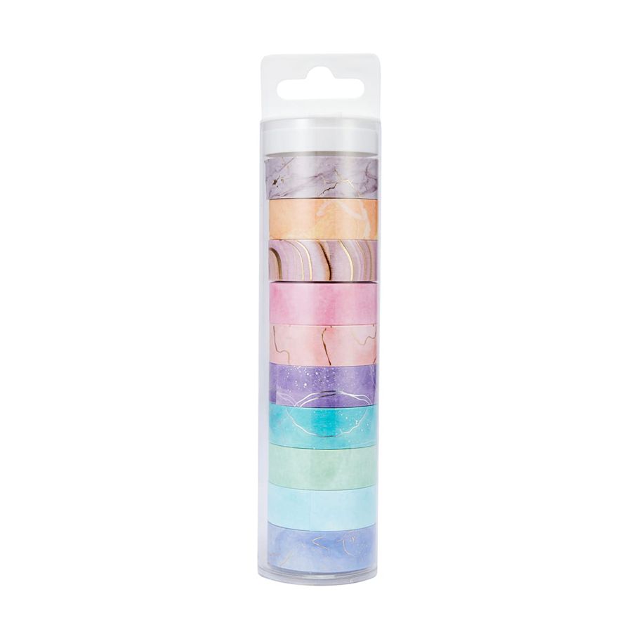 10 Pack Washi Tape - Watercolour Marble