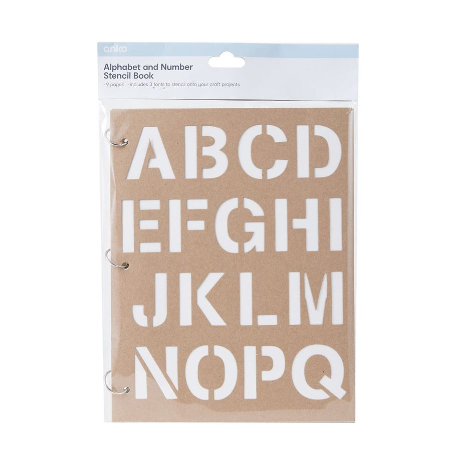 Alphabet and Number Stencil Book