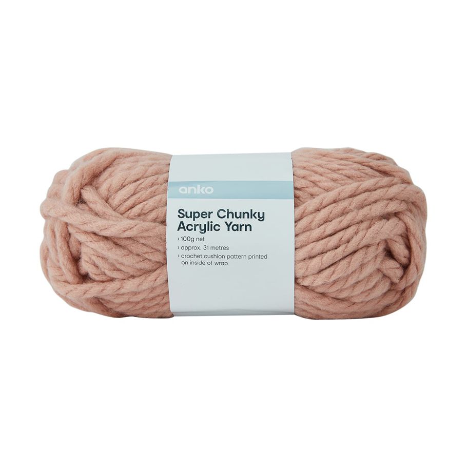Super Chunky Acrylic Yarn - Rose