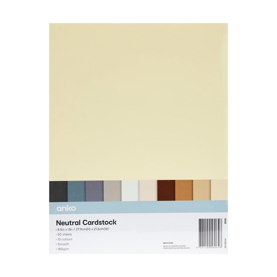 50 Sheets Cardstock - Neutral