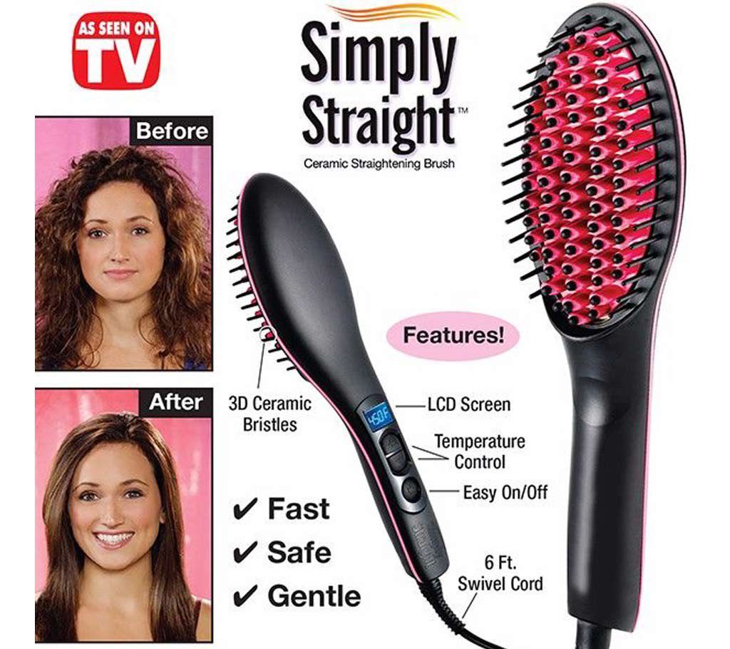 Simply Straight Hair Straightener Hair Brush