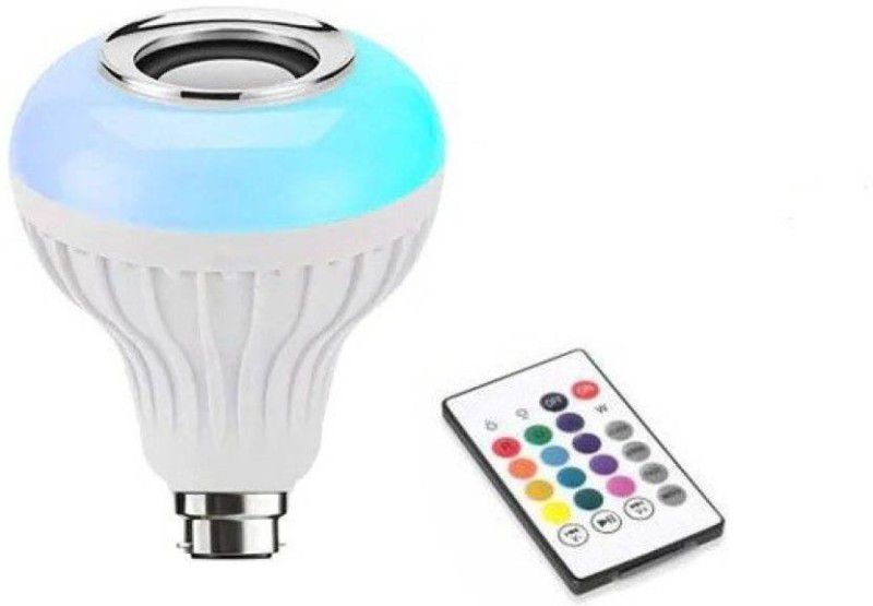 Musify Led Bulb with Bluetooth Speaker Music Light Bulb + RGB Light Ball Bulb Colorful Lamp with Remote Control for Home, Bedroom, Living Room, Party 3 W Bluetooth Speaker  (White, 4.1 Channel)