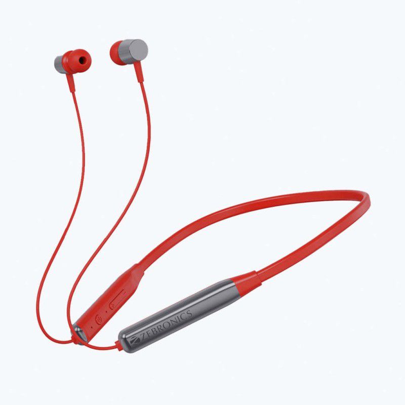 ZEBRONICS Zeb-New Lark Bluetooth Headset  (Metallic Red, In the Ear)