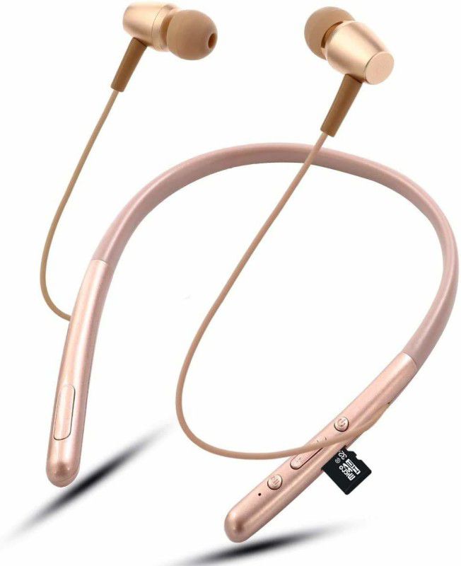 Worricow Portable H-700 Bluetooth Headset Bluetooth Headset  (Gold, In the Ear)