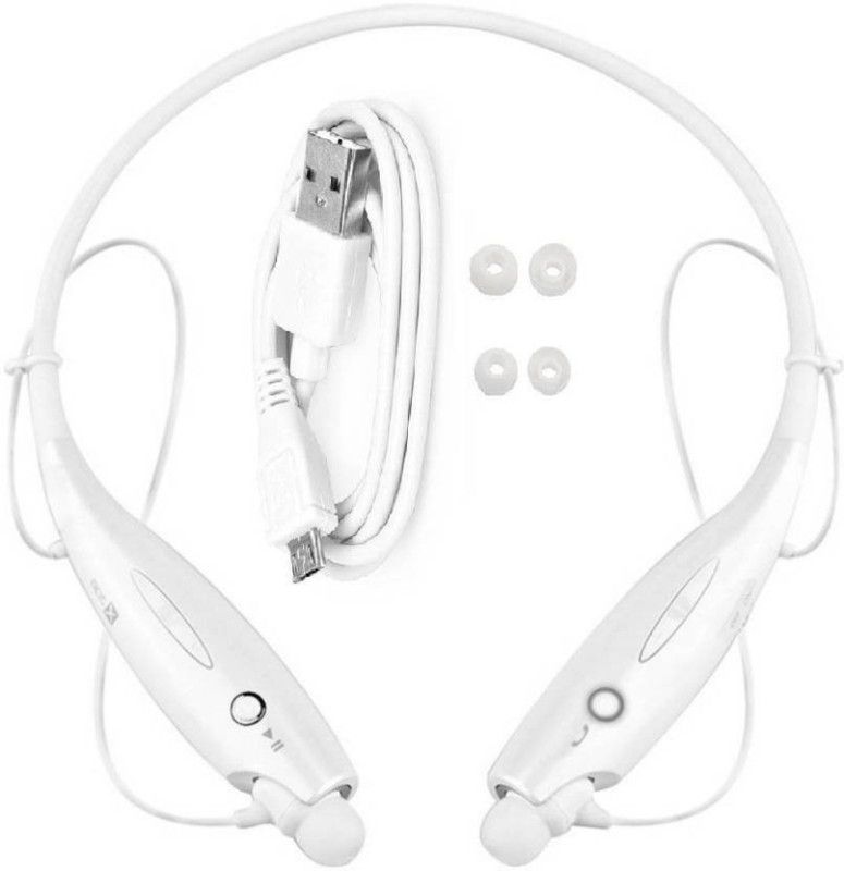 BlackBear HBS 730 Bluetooth Neckband (white, In the Ear) Bluetooth Headset  (White, In the Ear)