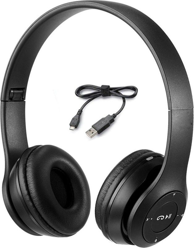 G2L HOT SALE P47 Thunder Bass Sound Gaming Wireless Headphones 10 Hours Playback Bluetooth Headset  (Black, On the Ear)