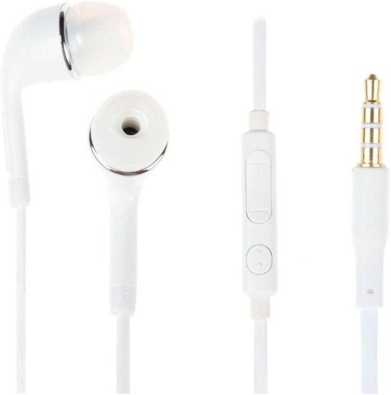 BJOS 3.5mm Jack Earphones Smart Headphones (Wired) Wired Headset  (White, On the Ear)