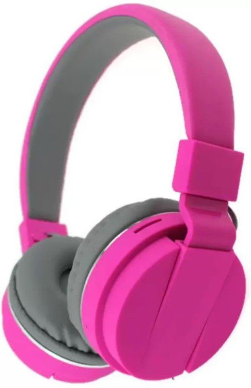 Forestone SH12 Bluetooth Headphone with Mic Bluetooth Headset  (Pink, On the Ear)