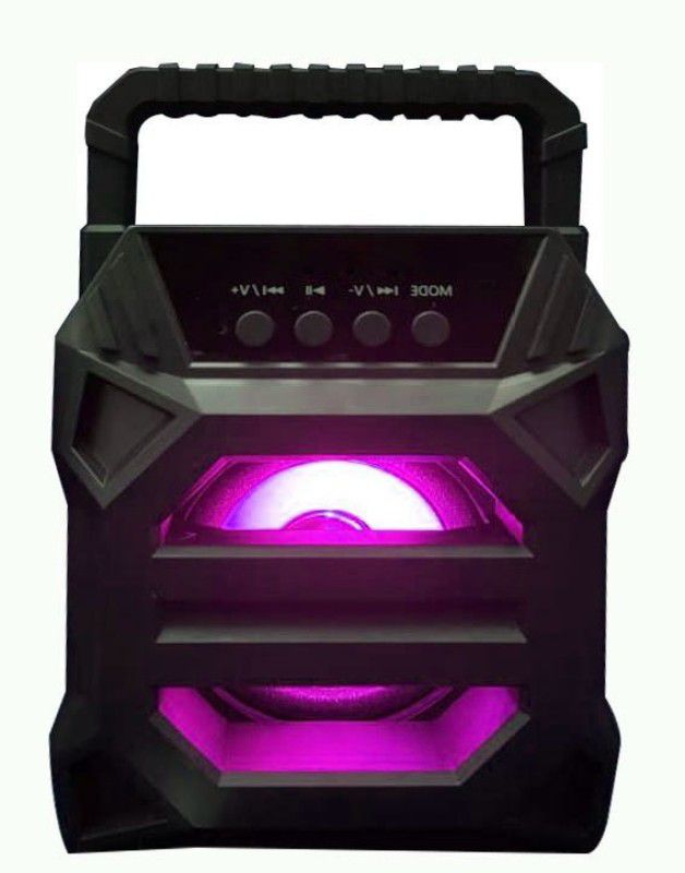 Worricow Boom Bass Portable Bluetooth Outdoor Speaker with led Light & Carry Handle-Travel Speaker with AUX/BT/SD Card/USB-FM 10 W Bluetooth Speaker  (Black, Stereo Channel)