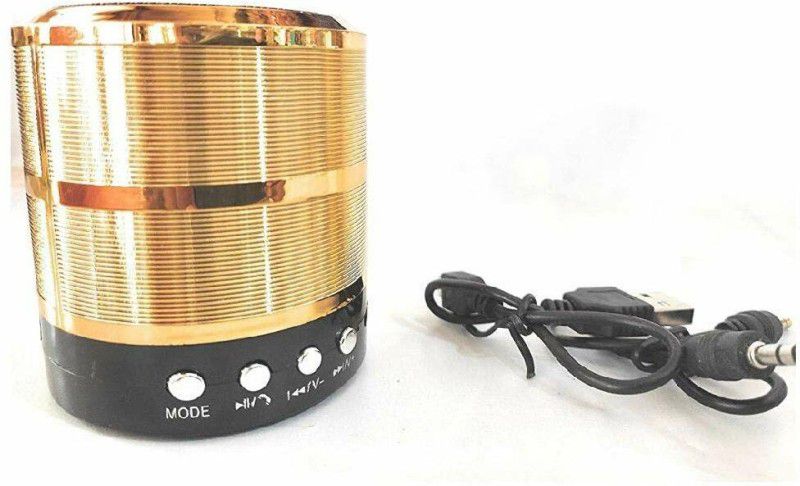 Krikav WS-887 Portable Mini Party Speaker 10 W Bluetooth Party Speaker  (GOLDEN, Stereo Channel)