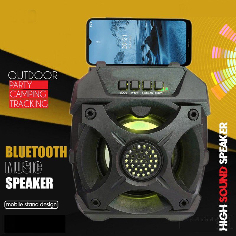 Fangtooth RM-BT513 Portable Bluetooth Speaker with Mobile Stand Disco Light 5 W Bluetooth Home Audio Speaker  (Black, 4.1 Channel)