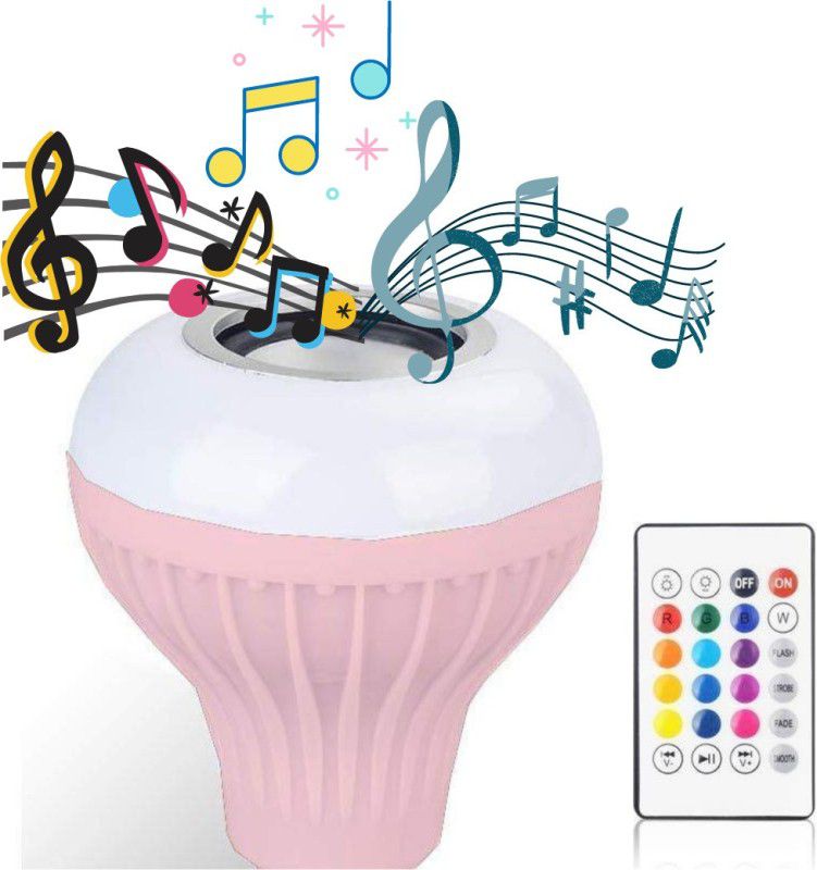 ATSolutions ™Led Bulb with Bluetooth Speaker Music Multicolor with Remote Control for Home, Bedroom, Living Room, Party Decoration, Pack of 1 5 W Bluetooth Speaker  (White, Mono Channel)
