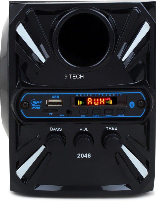 9 TECH black nano 35 W Bluetooth Home Audio Speaker  (Black, 2.0 Channel)