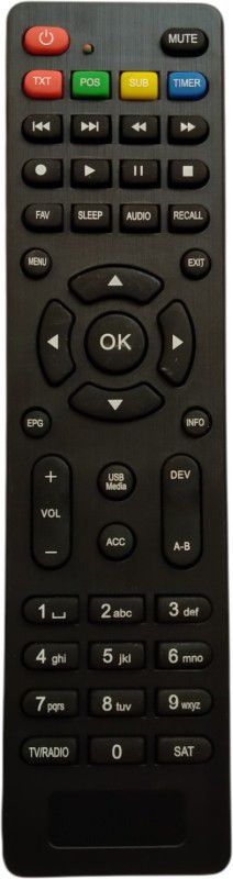 Upix SO759 Free Dish (WiFi) DTH Remote Compatible for Solid Free Dish DTH (with WiFi) (EXACTLY SAME REMOTE WILL ONLY WORK) Remote Controller  (Black)