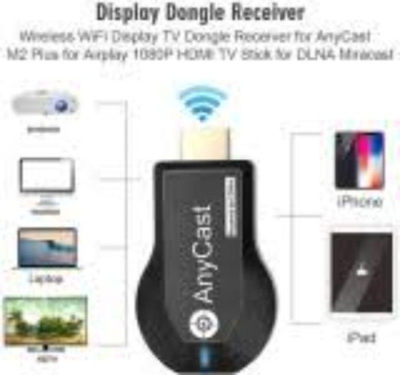 GUGGU YPH_531O Any cast WiFi HDMI Dongle & Wireless Display for TV Media Streaming Device  (Black)