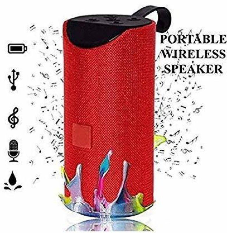Shopline TG-113 Portable Wireless Bluetooth Speaker Compatible with All Android 10 W Bluetooth Speaker  (Red, Stereo Channel)