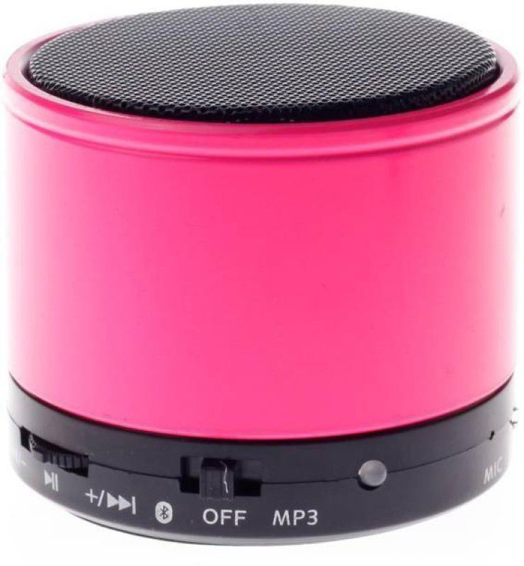 Mzee Mini Bluetooth Wireless Speaker (S10) 3 W Bluetooth Speaker  (Pink, Stereo Channel)