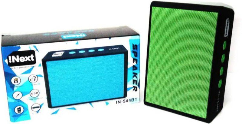 Inext IN-544 BT FM USB/ SD Portable-085-IN 3 W Bluetooth Speaker  (Green, Stereo Channel)
