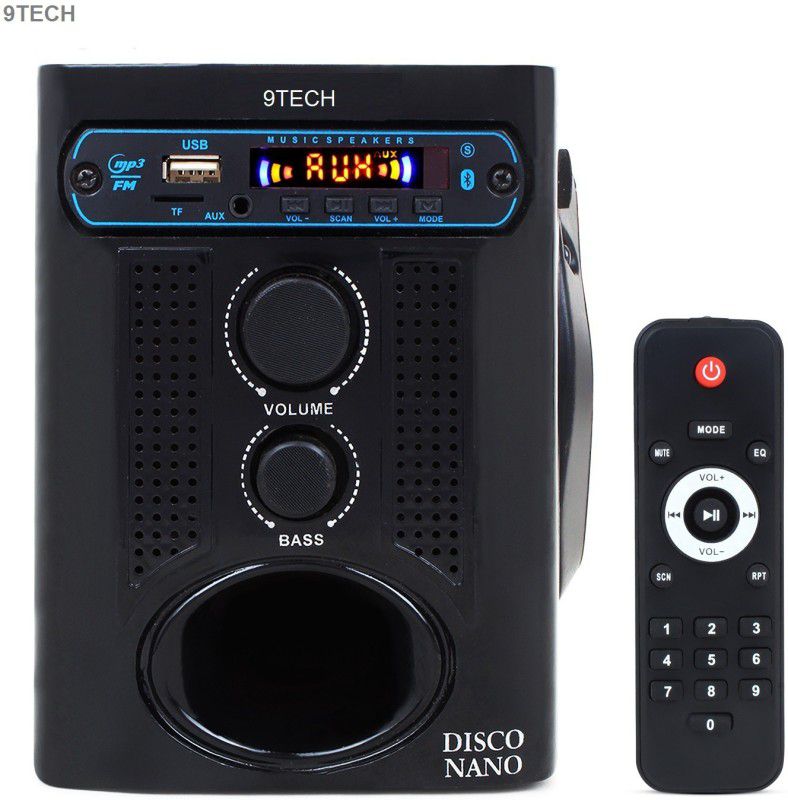 9 TECH nano bluetooth home audio speaker 30 W Bluetooth Home Audio Speaker  (Black, 2.0 Channel)
