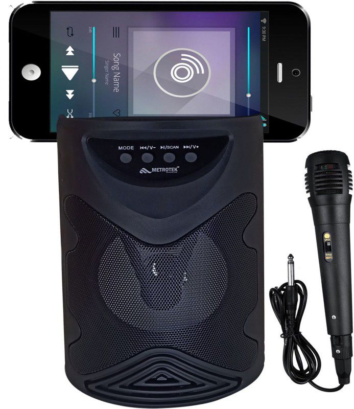 Techobucks Hot Sale Wireless Speaker with singing mic,HD Audio, USB, Micro SD Card,Portable 10 W Bluetooth PA Speaker  (Black, 5.0 Channel)