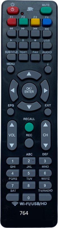 Upix SH-764 Free Dish (WiFi) DTH Remote Compatible for Kingstar, i-Zone, Manthan Free Dish DTH (with WiFi) Remote Controller  (Black)
