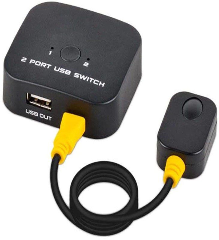 dhruvga 2 Port USB KVM Switch For USB Printer Port Keyboard/Mouse (SWT-0279) Media Streaming Device  (Black)