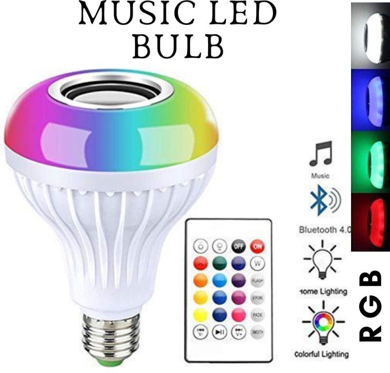 ATSolutions 12-Watts LED Fully Remote Controlled Music Light Bulb with 5.0 Bluetooth Speaker (Multicolor) 12 W Bluetooth Speaker  (Multicolor, Mono Channel)