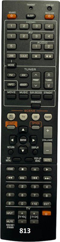 Upix SH-813 Home Theatre Remote Compatible for Yamaha Home Theater (EXACTLY SAME REMOTE WILL ONLY WORK) Remote Controller  (Black)