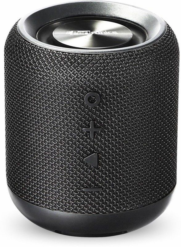 Portronics SoundDrum 10W Portable Speaker with Powerful Bass, Built in Mic & FM 10 W Bluetooth Speaker  (Black, Stereo Channel)