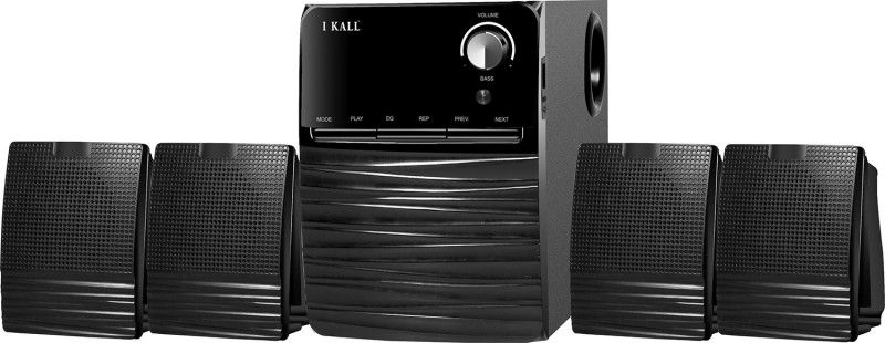 I Kall IK 403 Multimedia 4.1 Speaker System with Bluetooth, Aux, USB, FM Connectivity 60 W Bluetooth Home Theatre  (Black, 4.1 Channel)