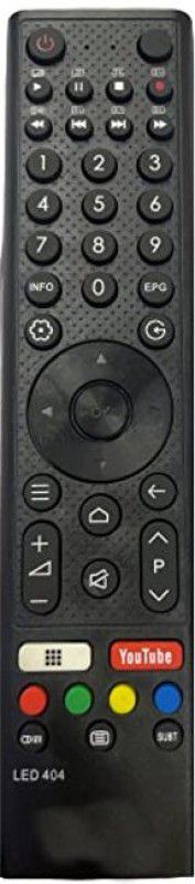 PP REMOTE LED-404 FOR SMART LED/LCD (WITH YOUTUBE BUTTON) COMPATIBLE TO MICROMAX Send old remote photo at 9822247789 whatsapp verification Remote Controller  (Black)