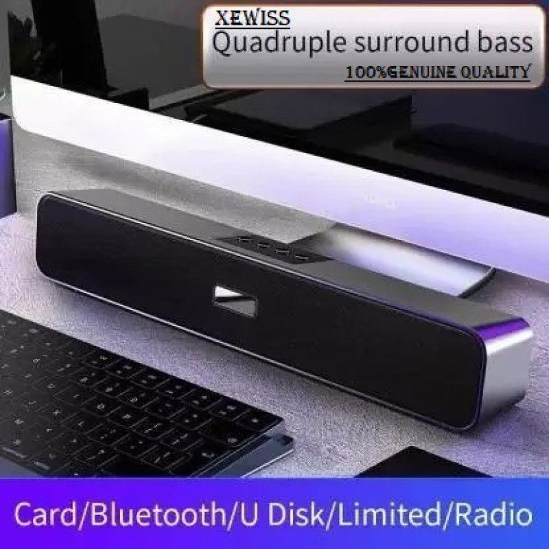 IZWI Dj Bass Bar Studio Bluetooth Soundbar Moviebar Party Light & High Sound Quality 10 W Bluetooth Laptop/Desktop Speaker  (Black, Stereo Channel)