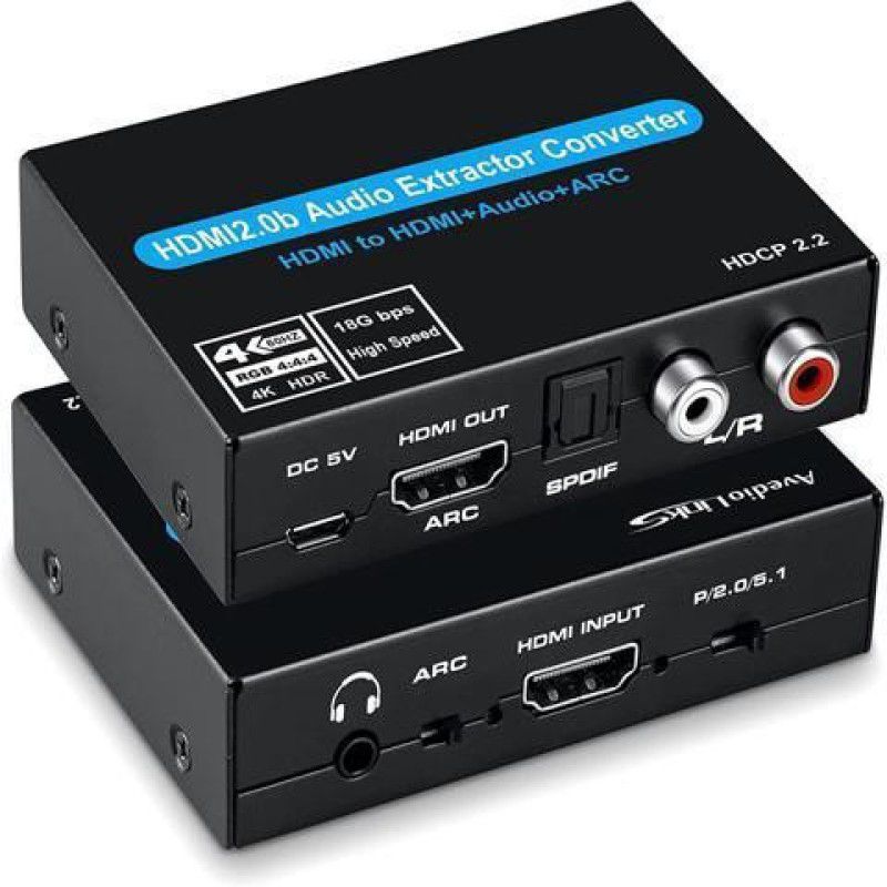 Etzin HDMI 2.0b Extractor Converter Adapter(EPL-548H) Media Streaming Device  (Black)