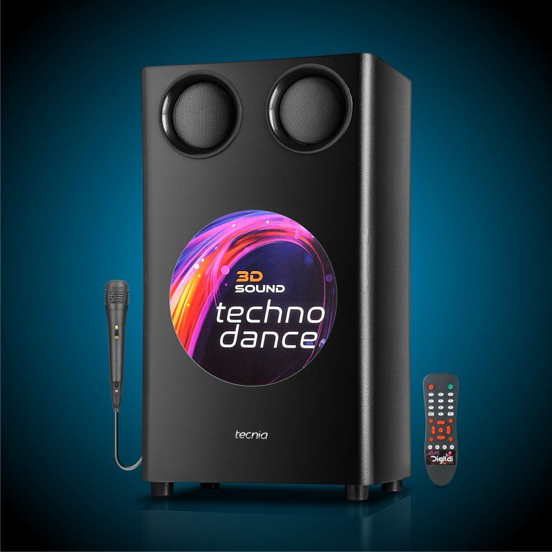 TECNIA Atom Techno Dance Party Tower Speaker 60 W Bluetooth Tower Speaker  (Black, 2.1 Channel)