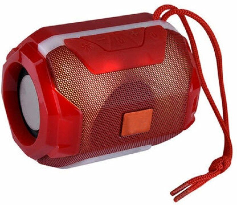 F FERONS 100% GOOD QUALITY Mini Portable Wireless Speaker HiFi Stereo Sound System TF Card USB Outdoor Multimedia Speakers with LED Light Sub woofer 10 W Bluetooth Speaker  (Red, Stereo Channel)
