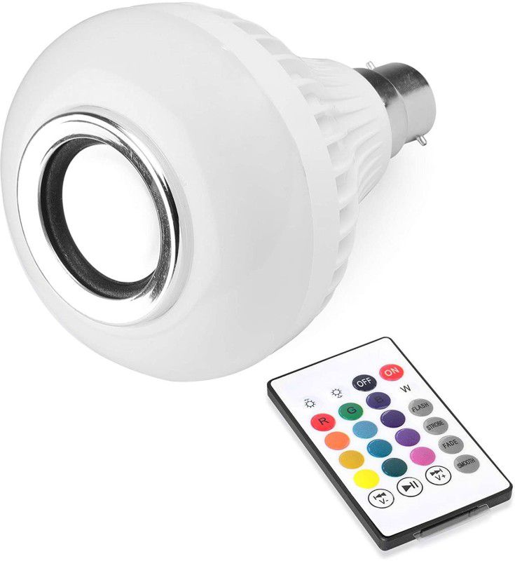 blue seed BBD-01 Music Bulb RGB Self Changing Color Lamp Built-in Audio Speaker Bluetooth Speaker  (Multicolor, Stereo Channel)