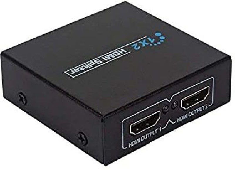 Hmr 1x2 HDMI Splitter 2 Ports, HDMI Splitter 1 in 2 Out, Supports 3D 4K x 2K @30HZ Full HD 1080P, Support For TVs or Multi Monitor Adapter at Same Time- (Black) Media Streaming Device  (Black)