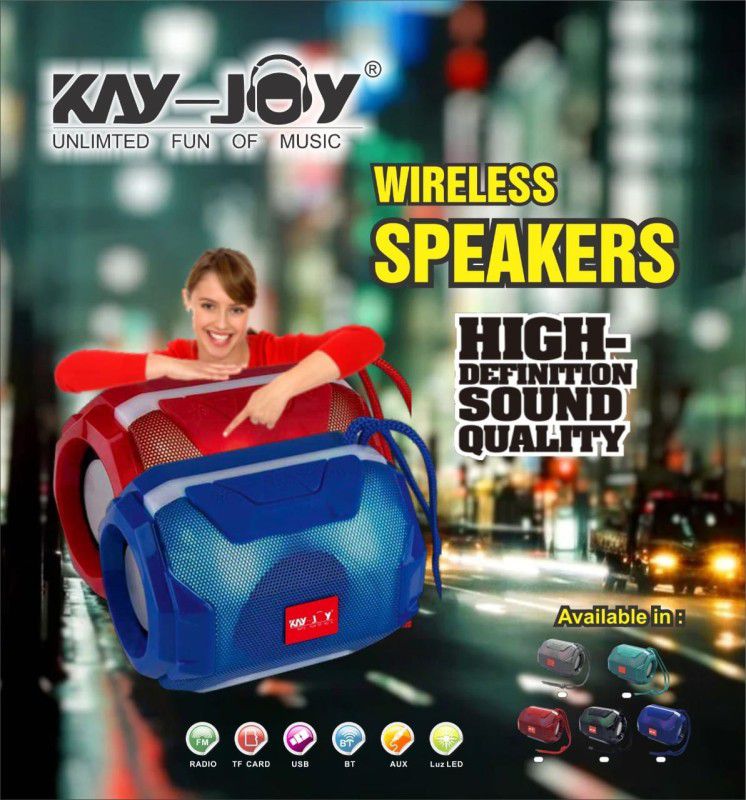 Kay-Joy KJ 005 100 W Bluetooth Speaker  (Red, Blue, Stereo Channel)