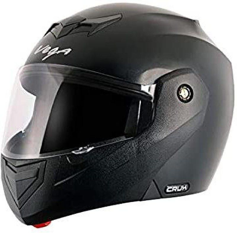 VEGA CRUX FLIP UP HELMET BLACK Motorbike Helmet  (Black)